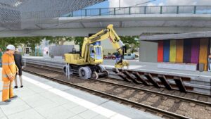 TSC U Bahn Frankfurt V2 Großbaustelle in Heddernheim