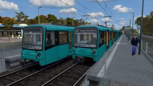 SC U-Bahn Frankfurt Fahrstrombauarbeiten auf der Linie U7