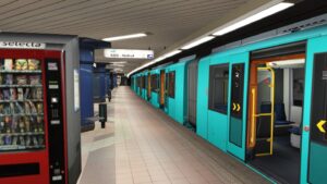 SC U-Bahn Frankfurt Fahrstrombauarbeiten auf der Linie U7