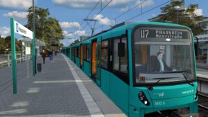 SC U-Bahn Frankfurt Fahrstrombauarbeiten auf der Linie U7