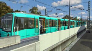SC U-Bahn Frankfurt Fahrstrombauarbeiten auf der Linie U7